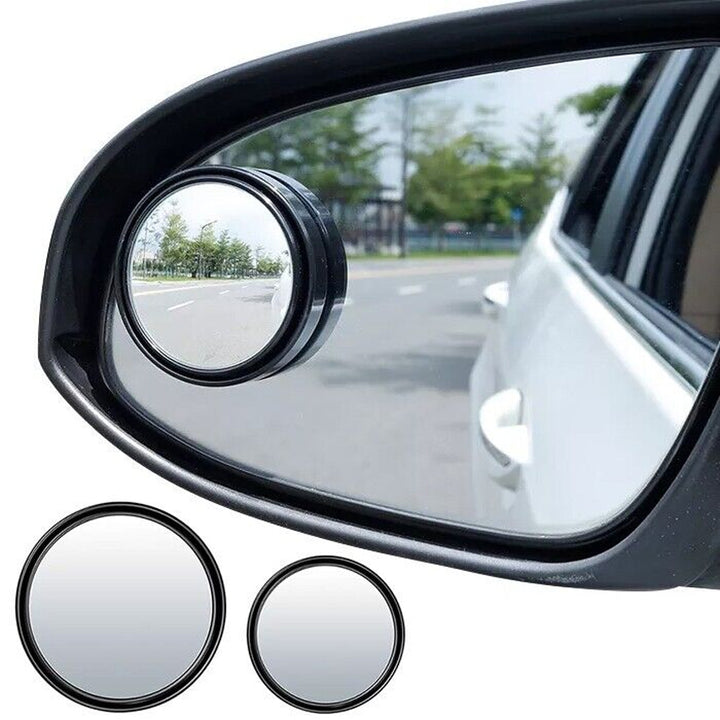 2 x HD Glass Convex Blind Spot Mirror Round for Cars SUV Trucks Side Rear View - Best Deals 786 UK