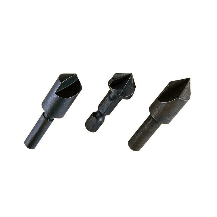 3PCS Countersink Drill Bit Set For Steel And Hard Metals 8mm 10mm 12mm DIY Tool. - Best Deals 786 UK