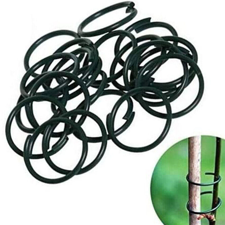 100 Plant Rings Plastic Coated Reusable Twisty Plant Support Clips Indoor Outdor - Best Deals 786 UK