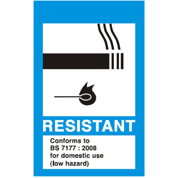 Fire Resistant Flame Retardant labels Safety Label Low Hazard BS7177:2008. - Best Deals 786 UK
