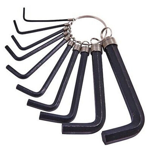 HEAVY DUTY 10pc Hex Key Set Allen Key Set & Key ring Allen Wrench Set 1.5-10mm - Best Deals 786 UK