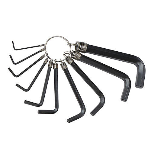 HEAVY DUTY 10pc Hex Key Set Allen Key Set & Key ring Allen Wrench Set 1.5-10mm - Best Deals 786 UK