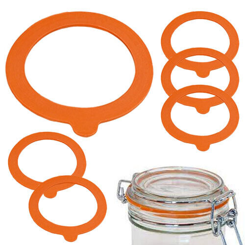 6 O Rings Jar Rubber Sealing Ring Airtight Storage Glass Lid Orings Leak Proof - Best Deals 786 UK