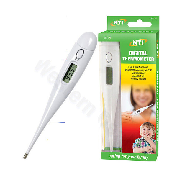 Digital Thermometer Medical LCD Audible Alarm Baby Adult Oral Ear Body Arm Fever - Best Deals 786 UK