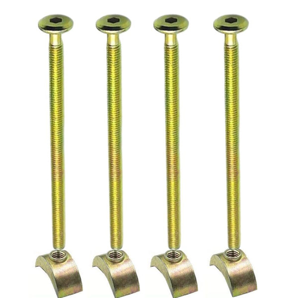 Bunk Bed Bolts and Nuts M6 x 100mm Pack of 4