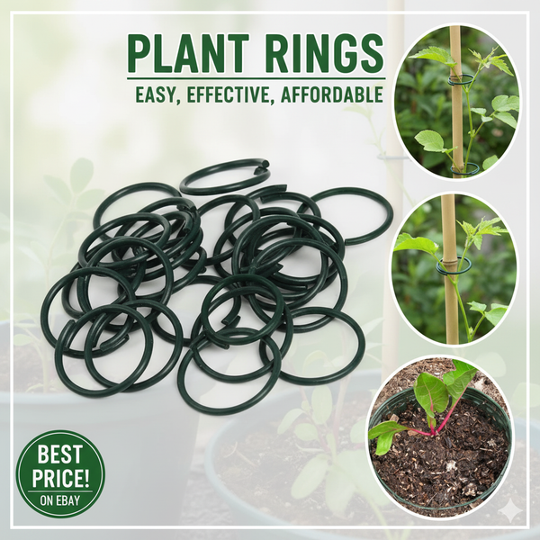 Plant Rings Flexy Plastic Reusable Twisty Support Bendy Ties Green Securing Ties
