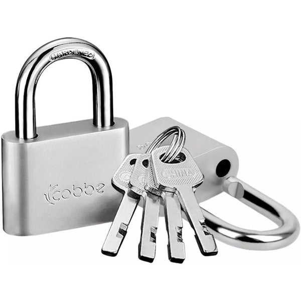 AILEBE Padlock, Heavy Duty Waterproof Padlocks with 4 Keys, High Security