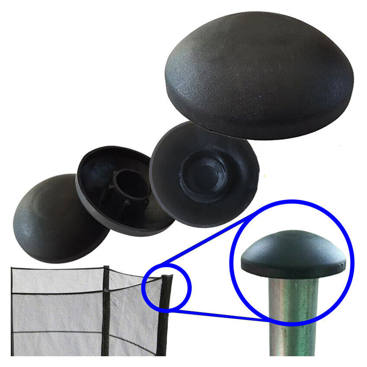 Trampoline Top Cap Plastic End Pole Caps Net Enclosure Spare Parts Black. - Best Deals 786 UK