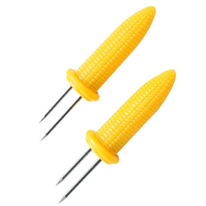 STAINLESS STEEL PINS CORN ON THE COB HOLDERS BBQ PRONGS SKEWERS FORKS PARTY - Best Deals 786 UK