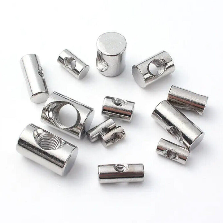 M6 Cross Dowel Barrel Nuts Centre Thread Furniture Unit Bed Cot - Best Deals 786 UK