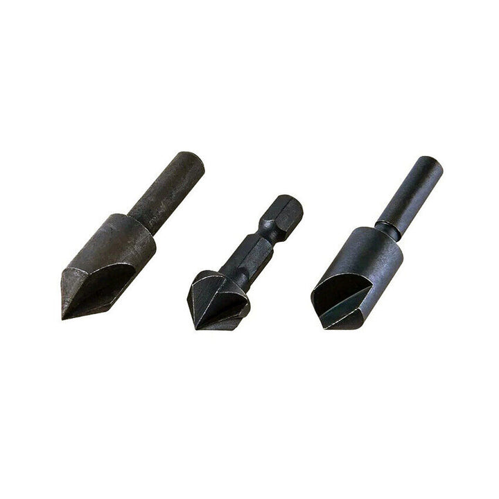 3PCS Countersink Drill Bit Set For Steel And Hard Metals 8mm 10mm 12mm DIY Tool. - Best Deals 786 UK