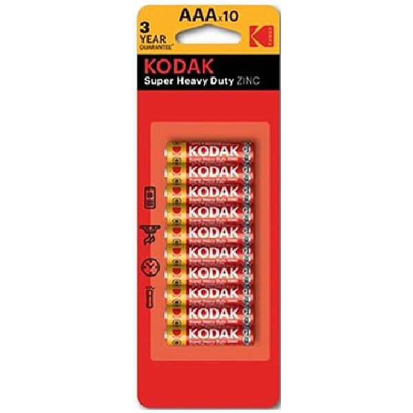 KODAK SUPER HEAVY DUTY ZINC DOUBLE A - AAA - BATTERIES X 10 - NEW - Best Deals 786 UK