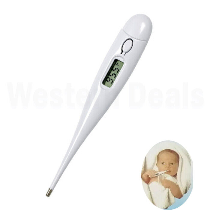 Digital Thermometer Medical LCD Audible Alarm Baby Adult Oral Ear Body Arm Fever - Best Deals 786 UK