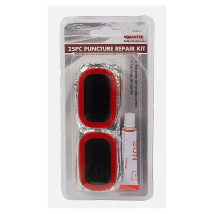 25pc Bike Puncture Repair Kit Bicycle Cycle Tube Tyre Repair Kit Inflator Air - Best Deals 786 UK