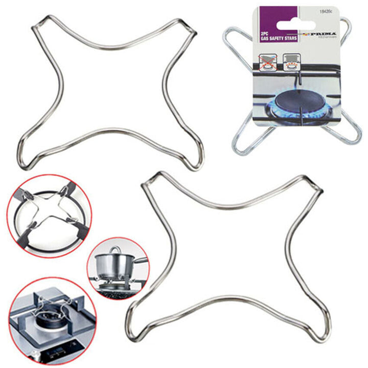 Gas Hob Trivet Safety Stars Stove Burner Chrome Stabilizer Kitchen Pan Stan Cook - Best Deals 786 UK