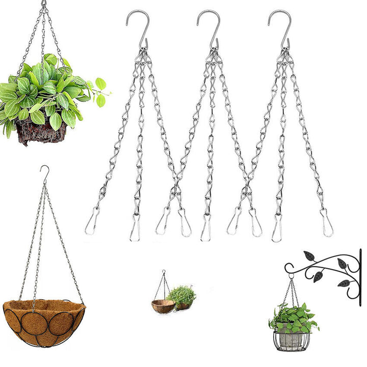 Hanging Basket CHAINS - 3 POINT - All Size Baskets up to 18" - MULTI BUY DEALS. - Best Deals 786 UK