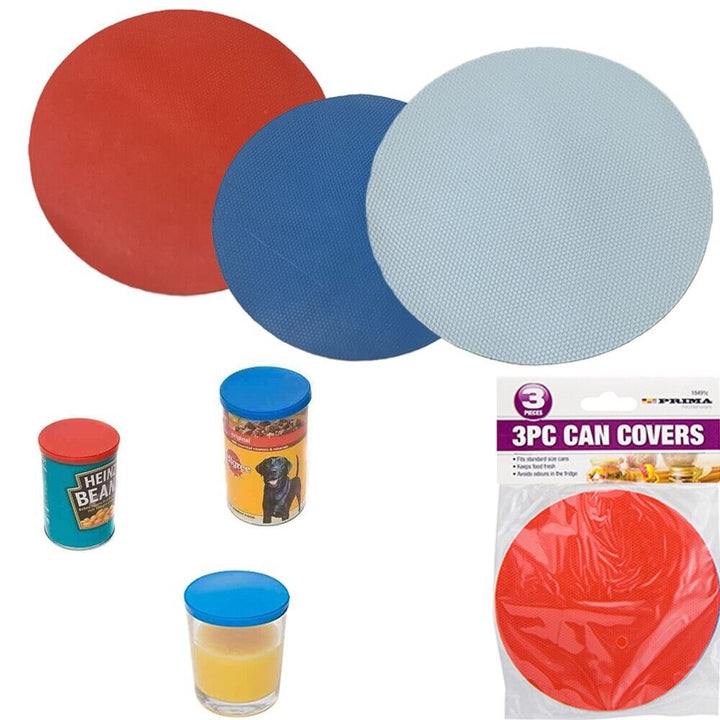 Can Tin Cover Plastic Lid Caps Pet Food Fresh Top Storage Reusable Dog Cat - Best Deals 786 UK