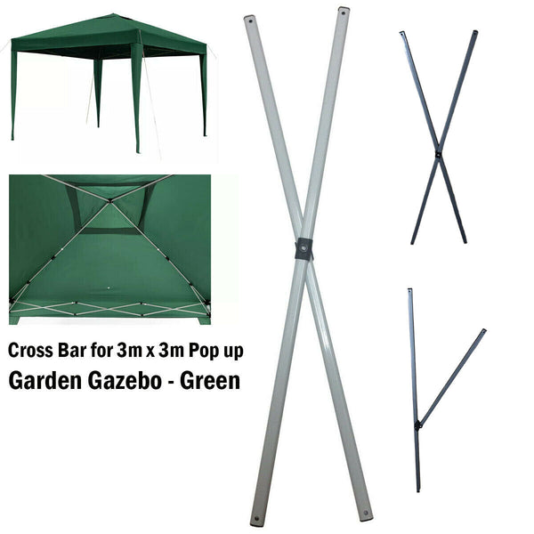 X Cross Bar & Gazebo Y-Bar Metal Strut Gazebo Pole For 2.4m x 2.4m or3m x 3m. - Best Deals 786 UK