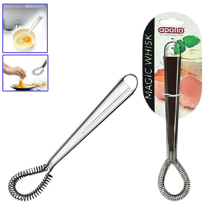 Magic Whisk 20cm Stainless Steel Mini Kitchen Mixer Ideal for Eggs & Sauces NEW - Best Deals 786 UK