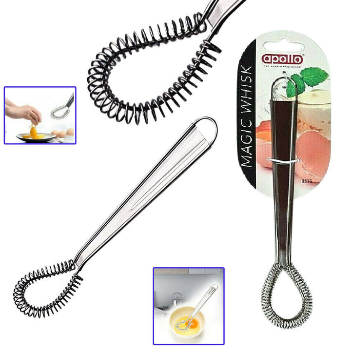 Magic Whisk 20cm Stainless Steel Mini Kitchen Mixer Ideal for Eggs & Sauces NEW - Best Deals 786 UK