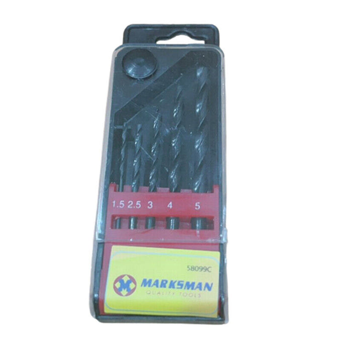 5Pc HSS Drill Bit Set Bits Wood Metal Drilling High Speed Steel Small In Case. - Best Deals 786 UK