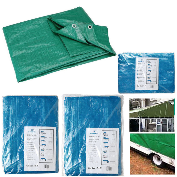 Tarpaulin Heavy Duty Tarp Lightweight Waterproof Ground Cover Sheet Camping Tent - Best Deals 786 UK