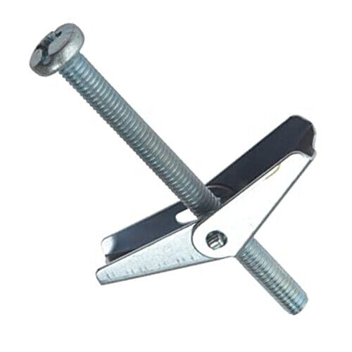 PLASTERBOARD SPRING TOGGLE FIXINGS WITH SCREWS, HOLLOW CAVITY WALL ANCHORS UK - Best Deals 786 UK