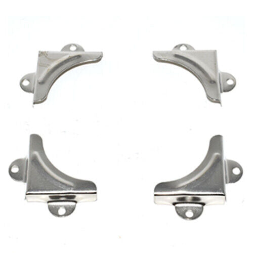 4 X Mirror Picture Corner Holder Nickel Wall Mounting Bracket 6mm Fixing Set. - Best Deals 786 UK