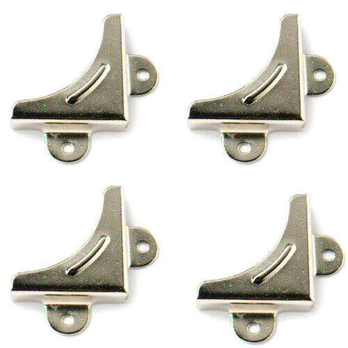 4 X Mirror Picture Corner Holder Nickel Wall Mounting Bracket 6mm Fixing Set. - Best Deals 786 UK