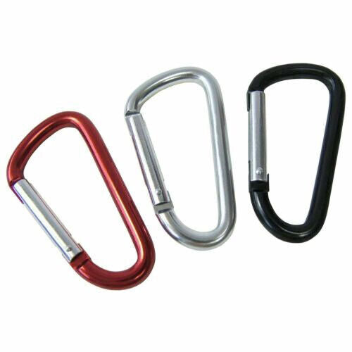 3pc Snap Hook Set D Spring Snap Clip Outdoor Mini Hiking Carabiner Hook Lock - Best Deals 786 UK