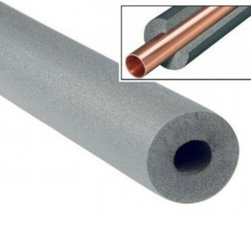 Grey Foam Pipe Insulation / Tube Lagging Wrap Roll Copper Pipe Lag. - Best Deals 786 UK