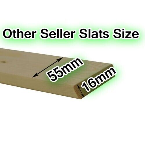 Wooden Bed Slats-Replacement Mattress Bed Slats-4FT6 Double = 2x68cm Bed Slat - Best Deals 786 UK