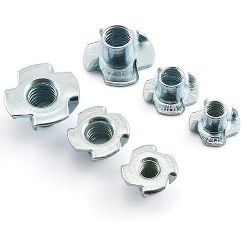 T Nuts Four Pronged Tee Nuts M5 M6 M8 Zinc Plated Blind Nut Captive - Best Deals 786 UK