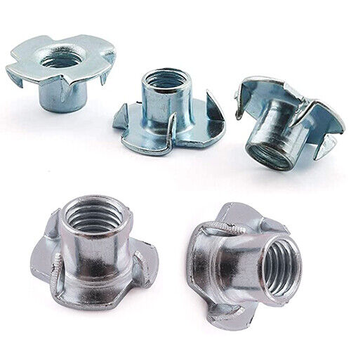 T Nuts Four Pronged Tee Nuts M5 M6 M8 Zinc Plated Blind Nut Captive - Best Deals 786 UK