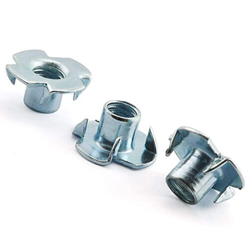 T Nuts Four Pronged Tee Nuts M5 M6 M8 Zinc Plated Blind Nut Captive - Best Deals 786 UK