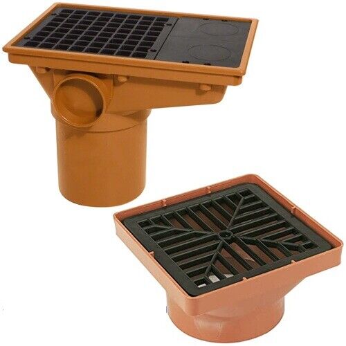 Underground Drainage 110mm SQUARE & INTEGRAL Hopper Underground Pipe Fittings. - Best Deals 786 UK