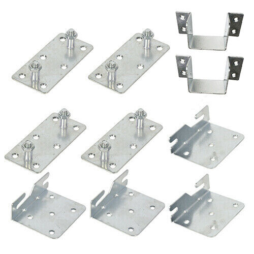 Heavy Duty Bed Brackets Fittings Connectors Centre Support Cubes Hook Hinge Set - Best Deals 786 UK